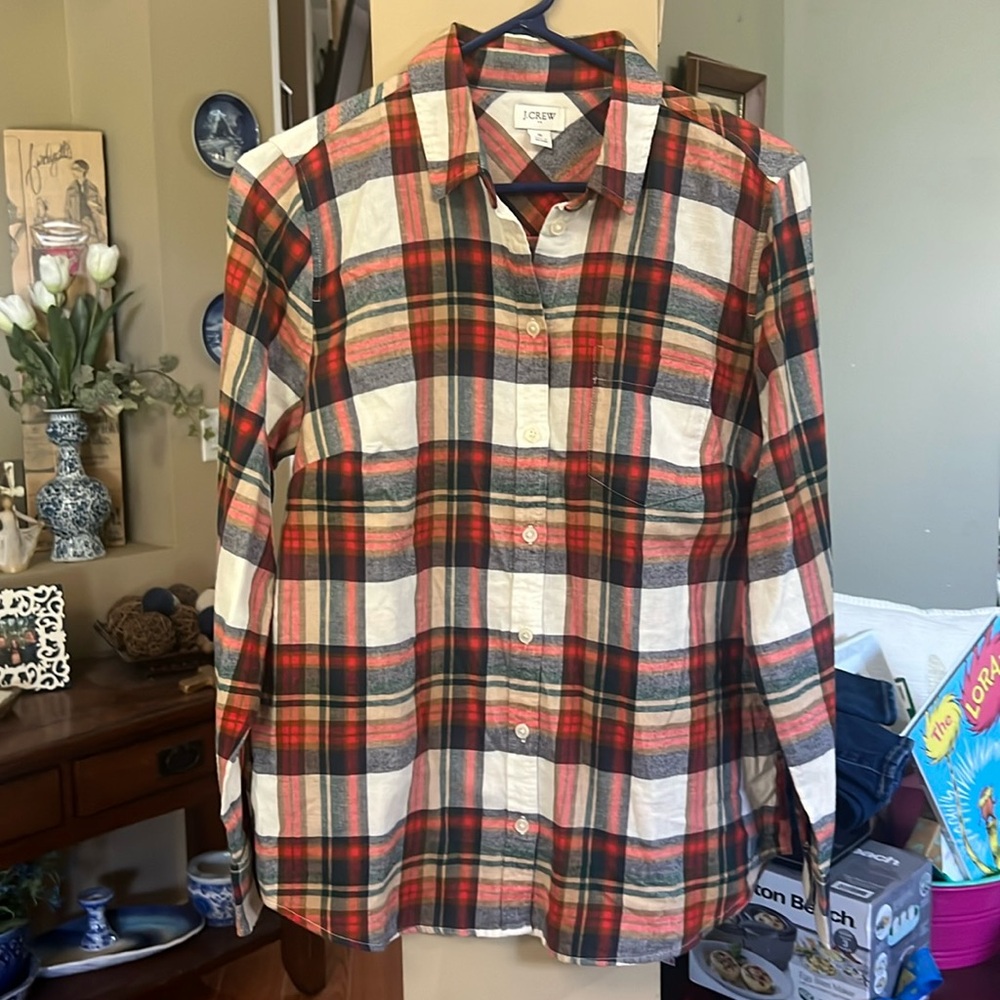 J CREW LADIES COTTON FLANNEL SHIRT